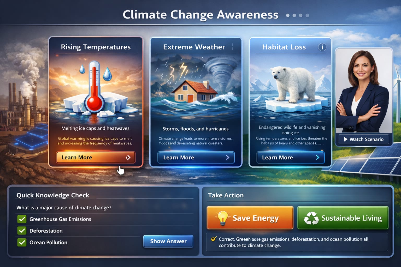 Climate Change eLearning Sample Course Image