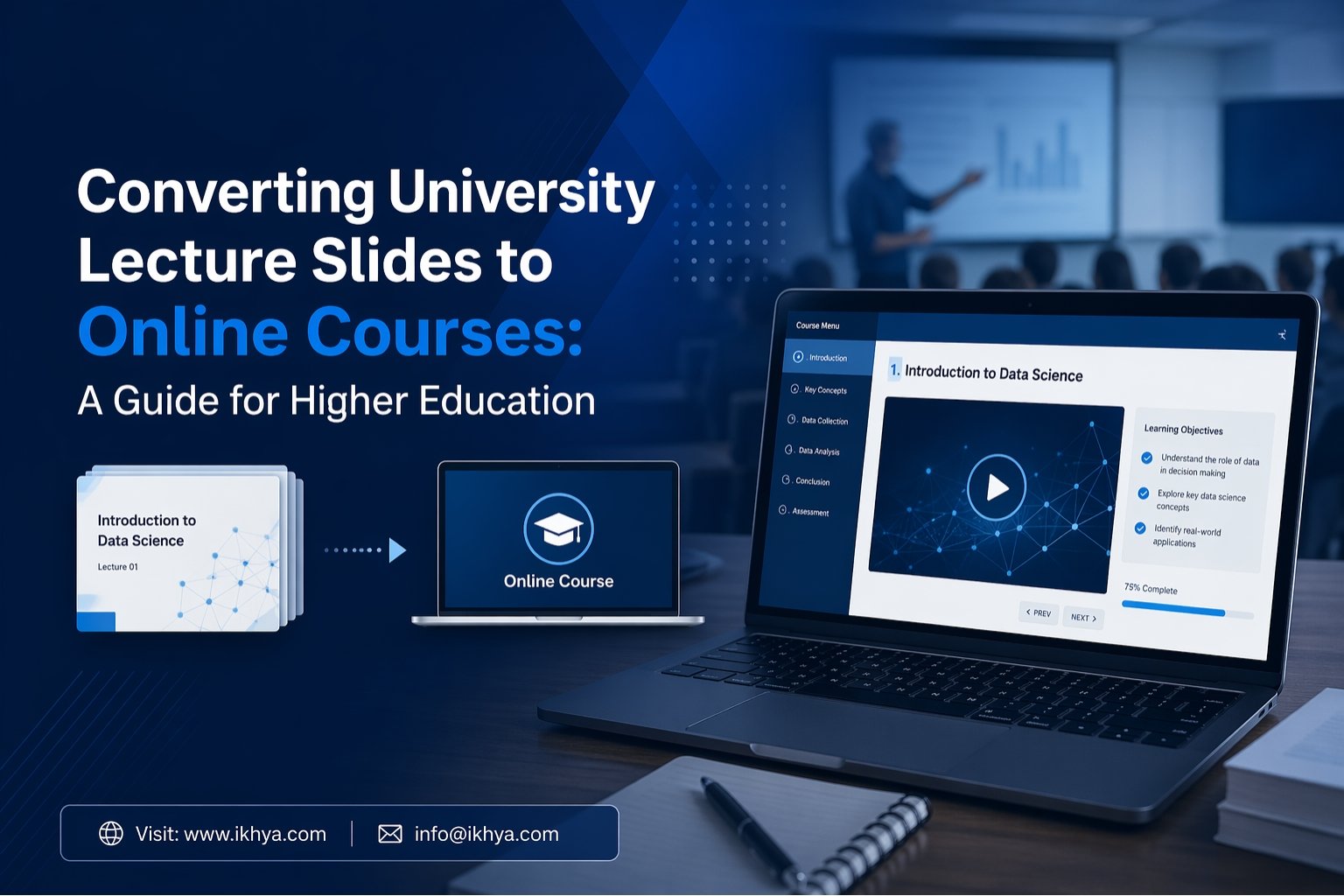 Converting University Lecture Slides to Online Courses Proven 7- Step Guide for Higher Education